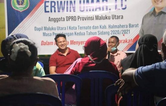 Reses, Warga Ternate Mengadukan Lima Masalah Poko ke Politisi Perindo Malut Erwin Umar