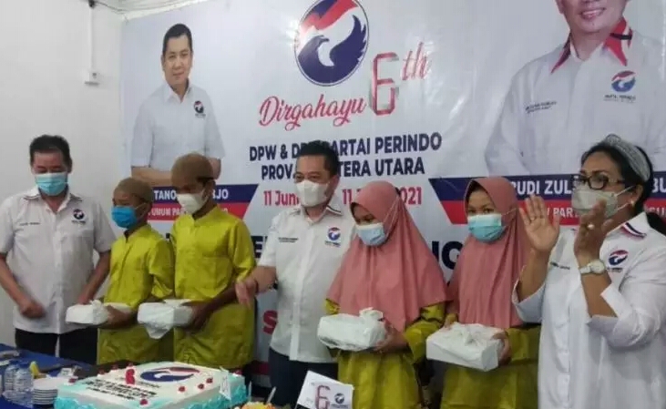 Rayakan HUT Ke-6 Tahun, Perindo Sumut Santuni Anak Yatim