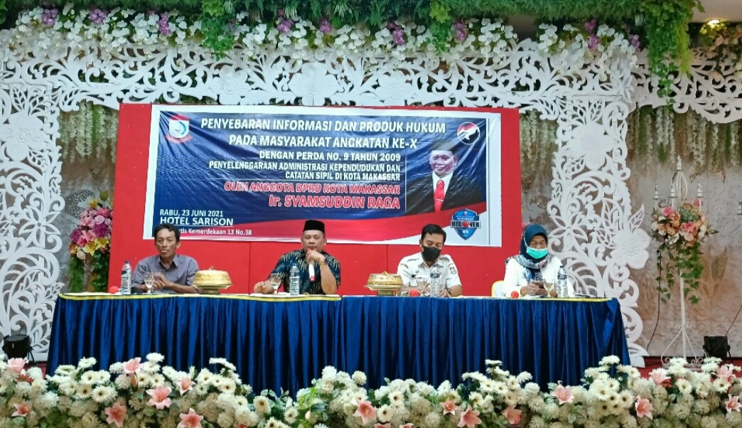 Legislator Perindo Makassar Syamsuddin Raga Sosialisasi Perda Dukcapil