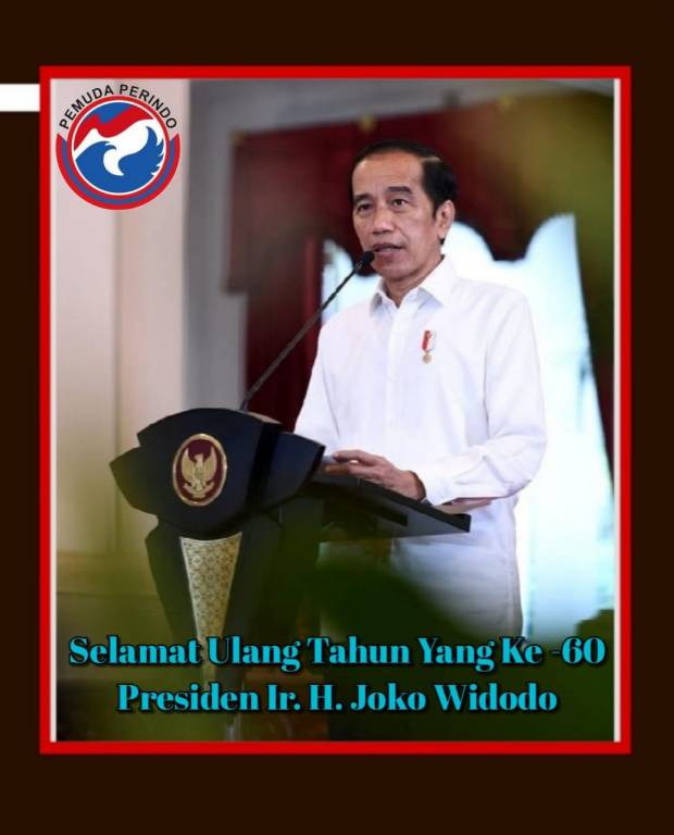 Ultah ke-60, Pemuda Perindo: Semoga Jokowi Segera Bawa RI Keluar dari Pandemi