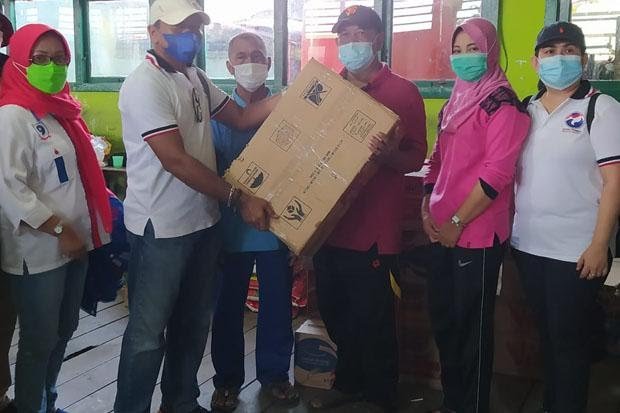 Partai Perindo Salurkan Bantuan bagi Korban Kebakaran di Tanjung Jabung Timur