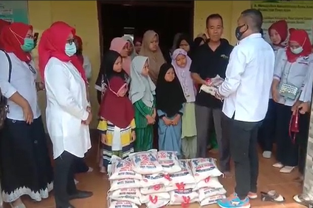 Perindo Asahan Bagikan Sembako di Panti Asuhan Putri Muhammadiyah