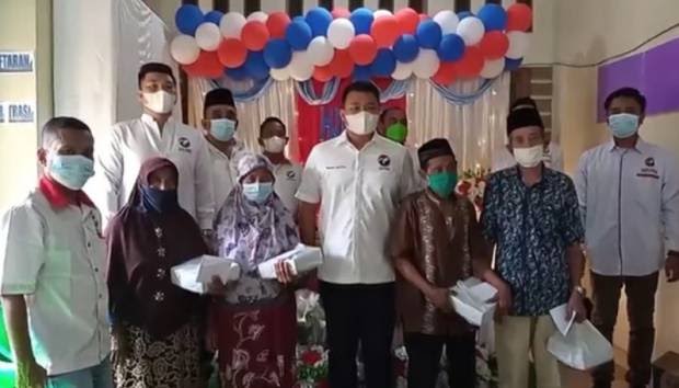 HUT Ke-6 Partai Perindo di Langkat, Santuni Lansia dan Anak Yatim Piatu