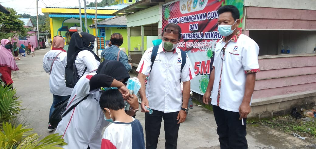 Putus Penyebaran Corona, Perindo Kepulauan Anambas Sebar 2.000 Masker dan Hand Senitizer