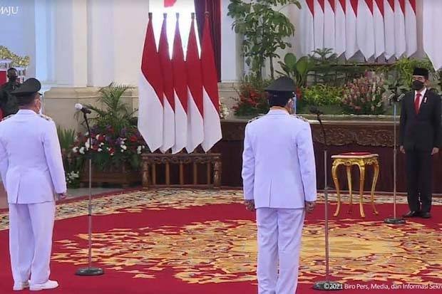 Jagoan Partai Perindo Sahbirin-Muhiddin Resmi Dilantik Jokowi sebagai Gubernur-Wagub Kalsel
