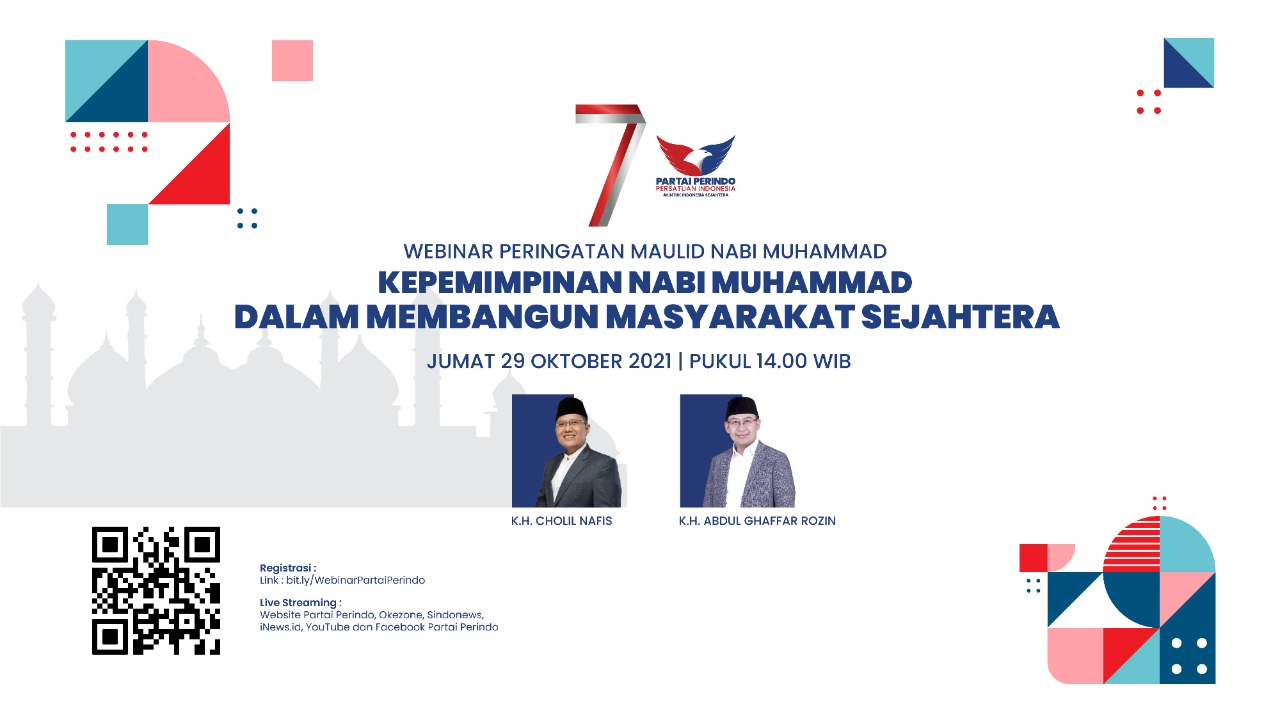 Gelar Webinar Peringati Maulid Nabi, Partai Perindo: Keberhasilan Kepemimpinan Rasullullah Patut Diteladani