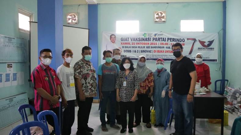 Begini Antusiasme Warga Ikuti Vaksinasi Covid-19 yang Digelar Dinkes Semarang dan Partai Perindo 