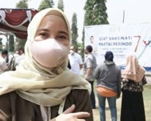 Warga Kendal Antusias Ikuti Vaksinasi Partai Perindo, Chacha Frederica: Sudah 1.700 yang Mendaftar