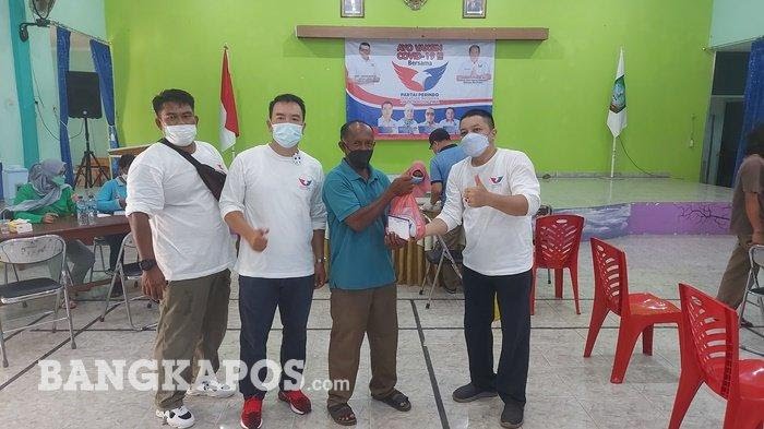 Murmin Senang Dapat Vaksinasi Covid-19 dari DPD Partai Perindo Belitung Timur
