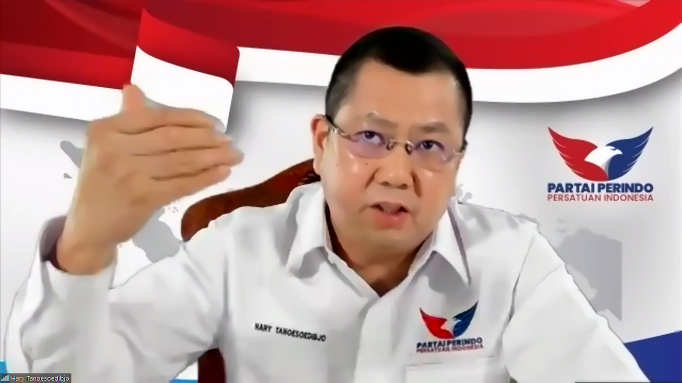 FOTO: Hary Tanoesoedibjo Hadiri Muskerwil III Partai Perindo Provinsi Papua Barat Secara Virtual