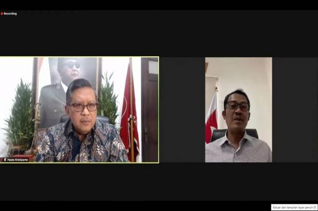 Bicara di Webinar Partai Perindo, Sekjen PDIP: Negara Tidak Boleh Kalah dengan Gempuran Radikalisme & Terorisme