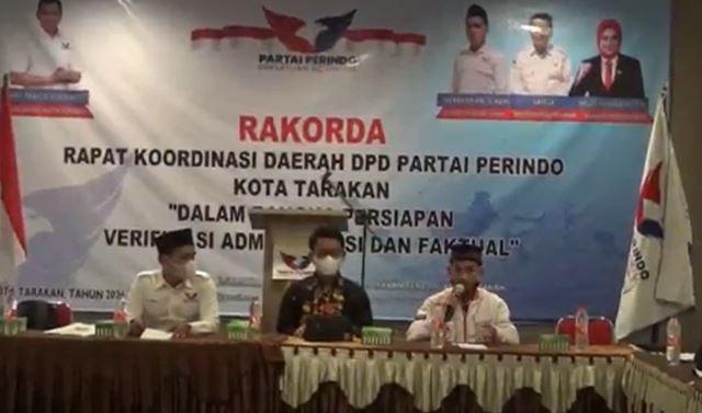 Gelar Rakorda, DPD Partai Perindo Tarakan Target Raih Kemenangan pada Pemilu 2024  