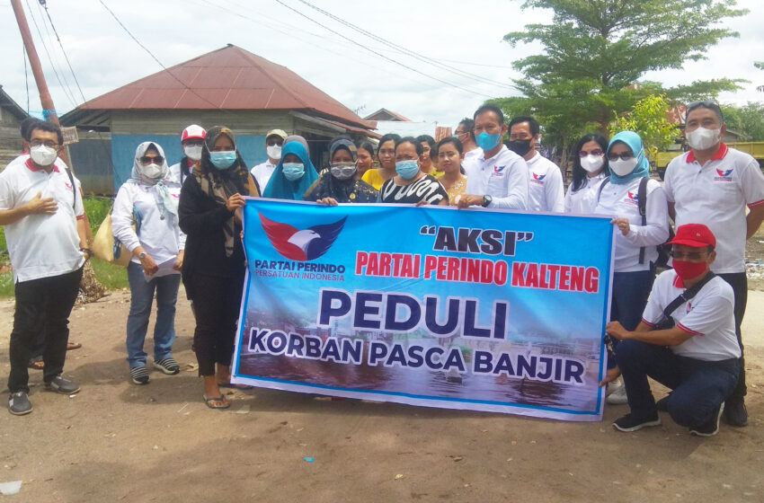 Aksi Peduli Partai Perindo Kalteng Bagikan 1.000 Paket Sembako kepada Warga Terdampak Banjir