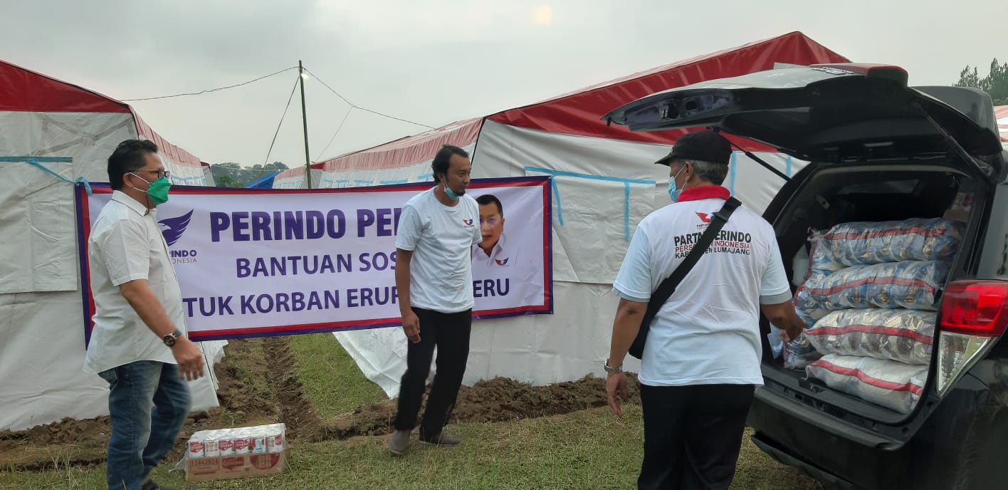 Salurkan Bantuan untuk Pengungsi Semeru, Partai Perindo: Ini Wujud Komitmen Kami