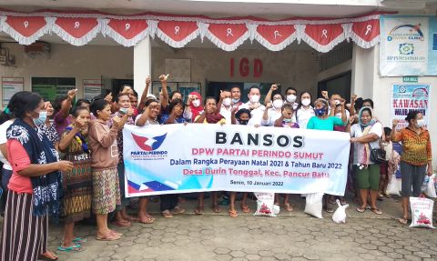 Awali 2022, Partai Perindo Sumut Gelar Bakti Sosial di Deliserdang
