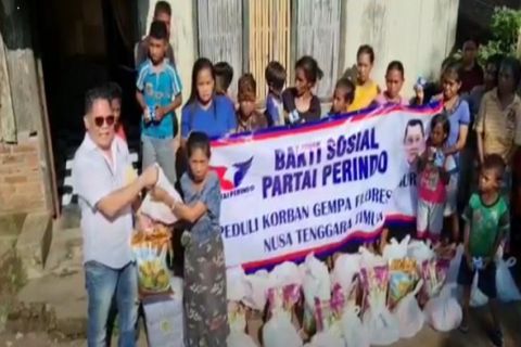 Partai Perindo Salurkan Bantuan bagi Warga Korban Gempa di Flores