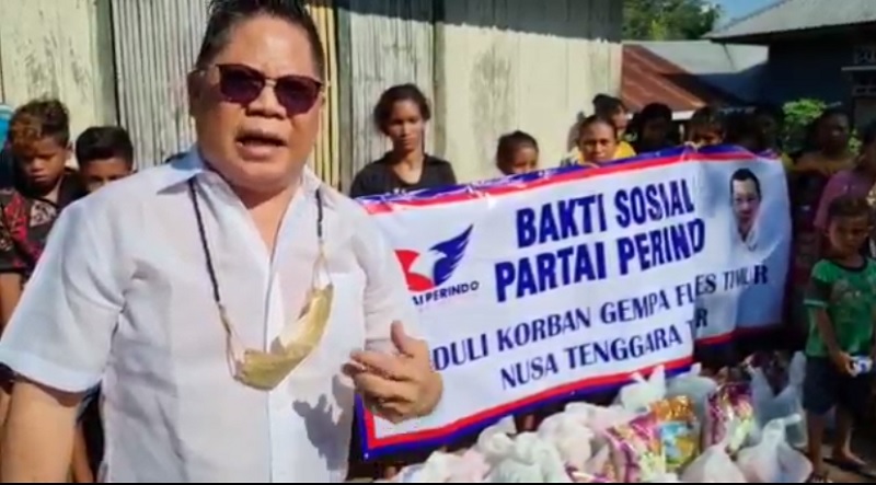 Bantu Korban Gempa Larantuka, Partai Perindo Selalu Hadir untuk Rakyat