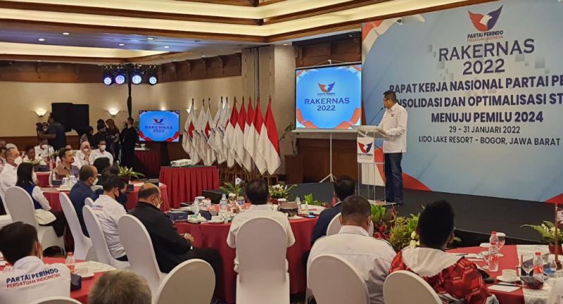 Hary Tanoesoedibjo Tegaskan Rakernas Partai Perindo Momentum Penguatan Organisasi     