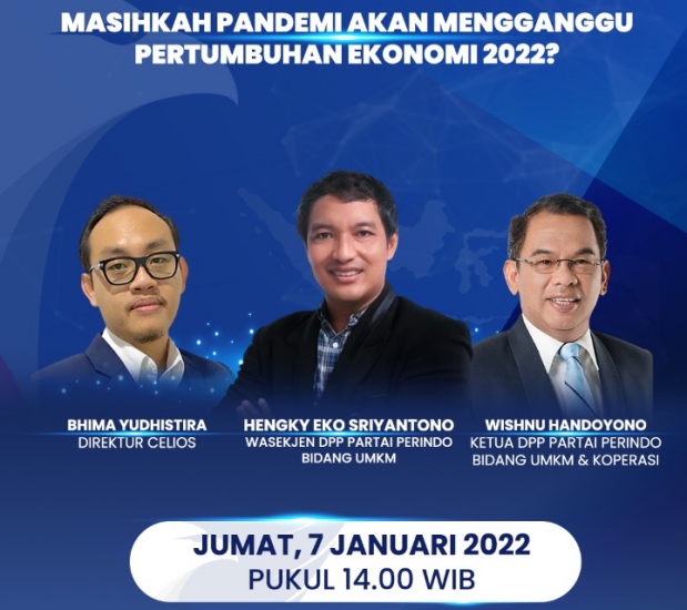 Peduli Kesejahteraan Bangsa, Partai Perindo Gelar Webinar Prospek Ekonomi 2022 Besok, Daftar di Sini!