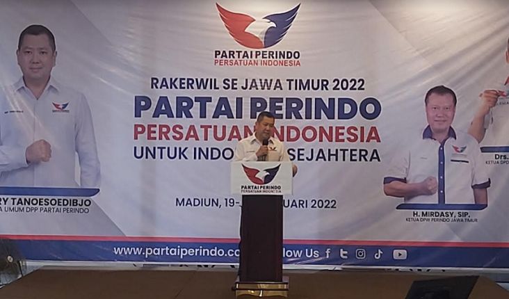 Rakerwil Partai Perindo se-Jatim, Pesan Hary Tanoesoedibjo: Menuju Pemilu 2024, Seluruh Kader Harus Bergerak 