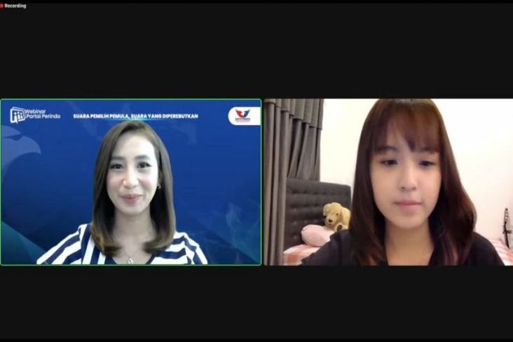 Di Webinar Partai Perindo, Pemilih Pemula Ini Ajak Masyarakat Jangan Golput 