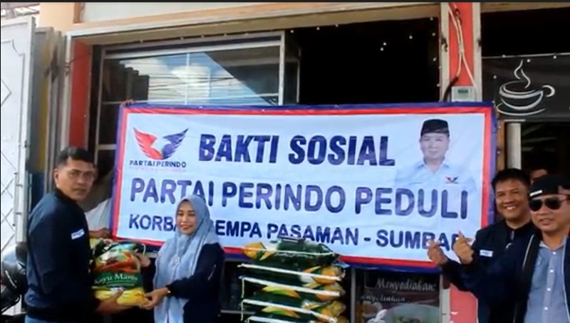 Partai Perindo Sumbar: Kami Bantu Korban Bencana Menghadapi Situasi Pascagempa