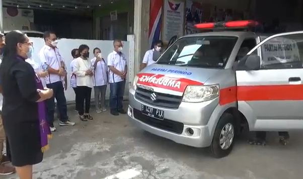 Tak Hanya Resmikan Kantor Baru, Partai Perindo Kota Bitung Juga Operasionalkan Ambulans Gratis