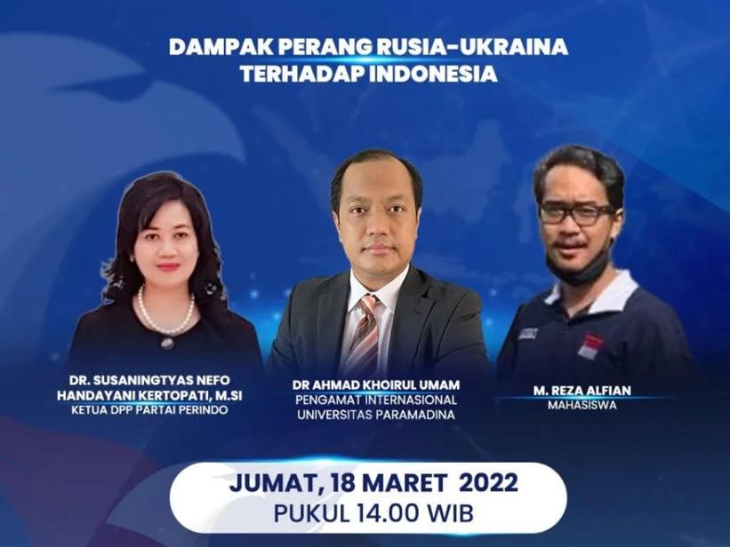 Berhadiah Jutaan Rupiah, Ikuti Webinar Partai Perindo Bahas Perang Rusia Vs Ukraina, Daftar di Sini!