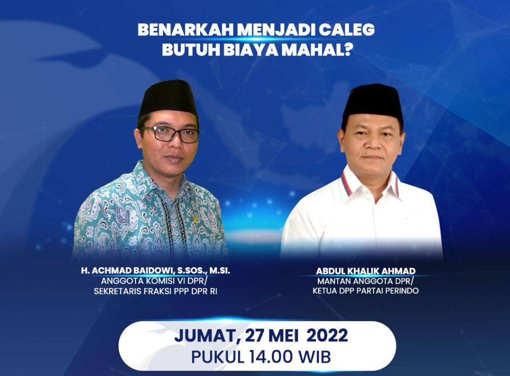 Benarkah Menjadi Caleg Butuh Biaya Mahal? Tonton di Webinar Partai Perindo Jumat Siang Ini