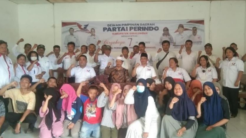 Hajatan ke-7, Partai Perindo Simalungun Santuni Anak Panti Asuhan