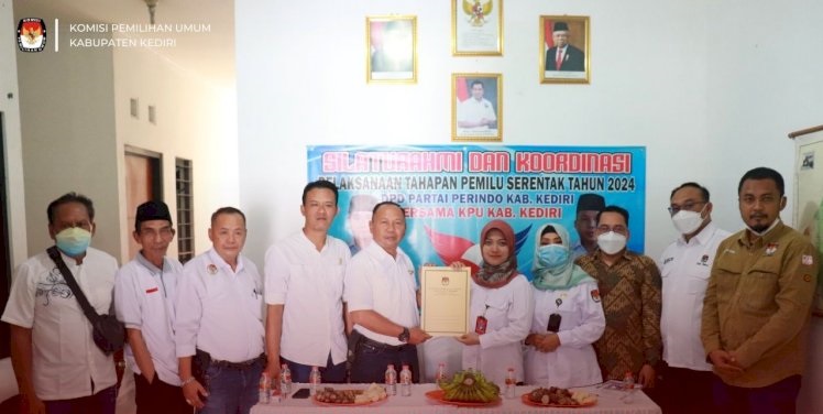 KPU Koordinasi Terkait Tahapan Pemilu 2024, Partai Perindo Kediri: Sangat Bermanfaat bagi Kami 