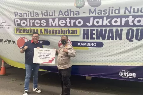 MNC Peduli Bersama Partai Perindo Salurkan Hewan Kurban ke Polres Jaksel