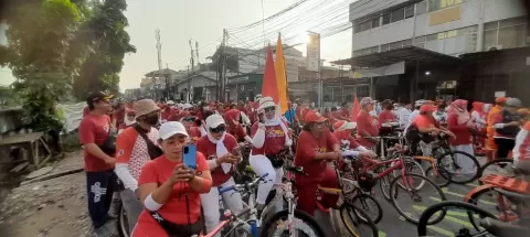 Diikuti 800 Peserta, Fun Bike Partai Perindo bersama Wali Kota Jakpus Meriah