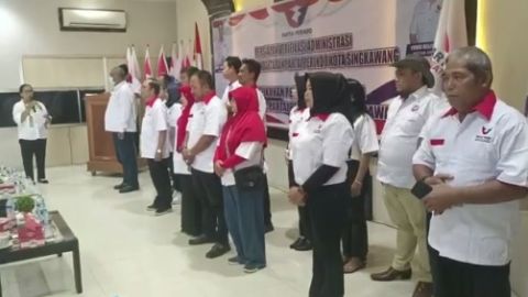 Pengukuhan Pengurus Partai Perindo se-Kota Singkawang, Kader Diminta Berbenah