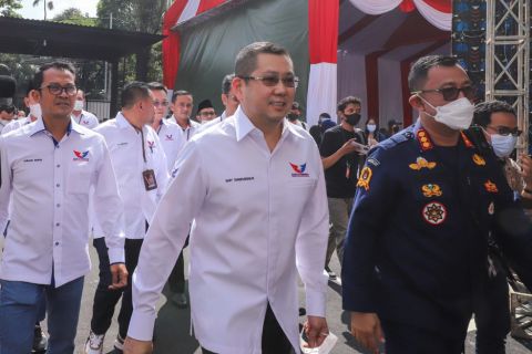 Siap Daftar Peserta Pemilu 2024, Partai Perindo Tiba di KPU