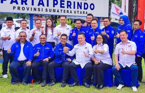 Dikunjungi Pengurus Demokrat, Partai Perindo Sumut: Silaturahmi adalah Kemenangan