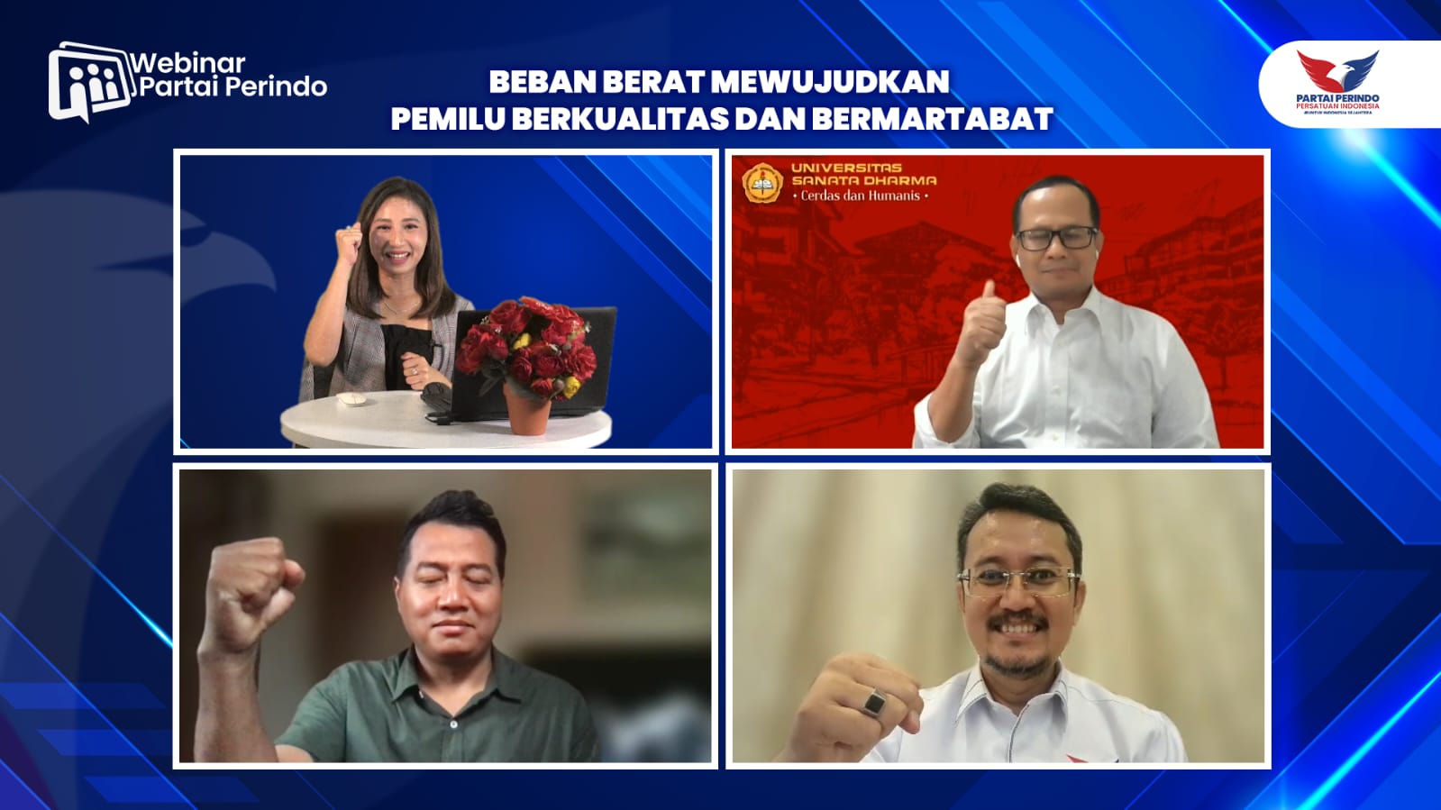 Webinar Partai Perindo: Pengamat Sebut Tingkat Partisipasi Rakyat Atas Partai Politik Cukup Rendah