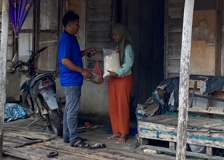 Korban Banjir di Desa Kepulauan Bangka Selatan Terbantu Bansos Perindo Peduli