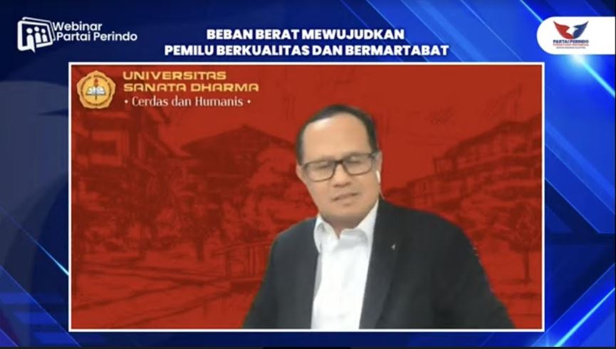 Webinar Partai Perindo: Rektor Sanata Dharma Sampaikan Seruan Moral Pemilu 2024