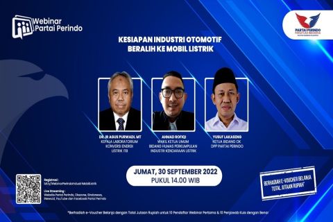 Sudah Siapkah Industri Otomotif Tanah Air Beralih ke Mobil Listrik? Simak Pembahasannya di Webinar Partai Perindo Besok