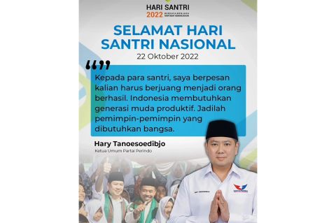Hary Tanoesoedibjo: Selamat Hari Santri, Jadilah Pemimpin yang Dibutuhkan Bangsa