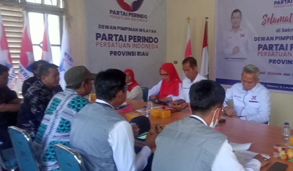 KPU Verifikasi Faktual, Partai Perindo Riau Optimis Lolos Jadi Peserta Pemilu 2024