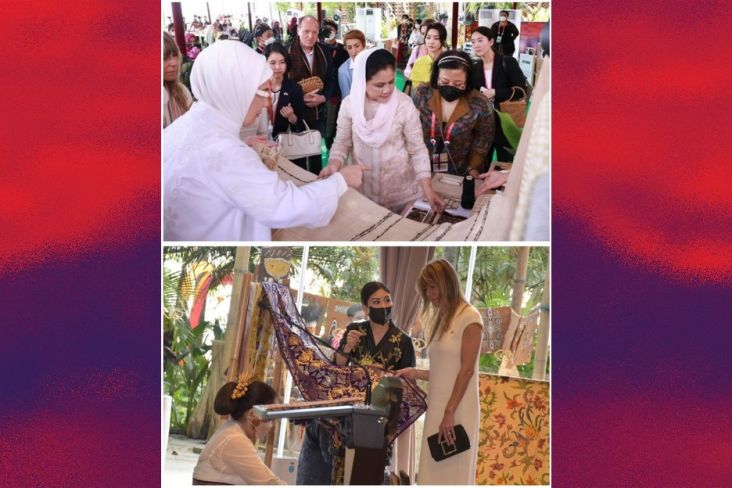 Intip Duet Ibu Negara RI dan Wamenparekraf Angela Dampingi Workshop Kerajinan Tangan Spouse Program G20 