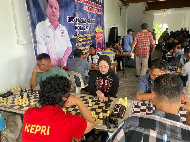 Turnamen Catur Cepat Digelar Partai Perindo Tuai Apresiasi Percasi dan Wakil Wali Kota Batam