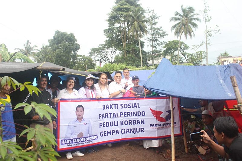 DPP Partai Perindo Kembali Berikan Bantuan untuk Korban Gempa Cianjur