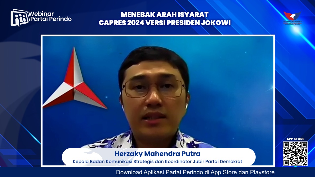 Di Webinar Partai Perindo, Demokrat Ungkap Capres Harus Diberikan Ruang yang Sama