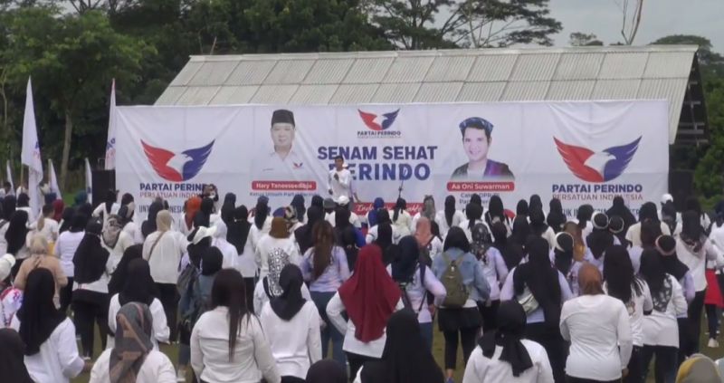 Partai Perindo Gelar Senam Sehat dan Galang Dana Gempa Cianjur di Subang