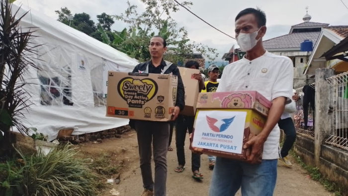 Korban Gempa di Desa Sarampad Cianjur Apresiasi Kedatangan dan Bantuan dari Kartini Perindo