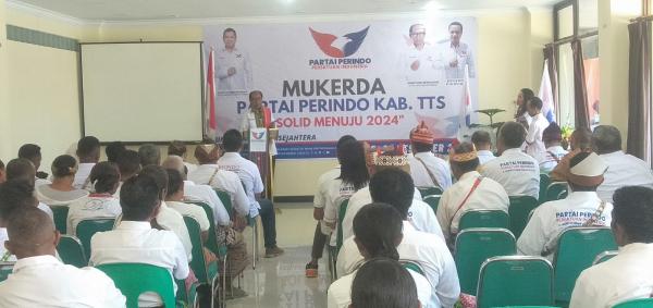 Muskerda Partai Perindo TTS, Bupati Egusem Piter Ajak Kader Junjung Persatuan dan Solidaritas