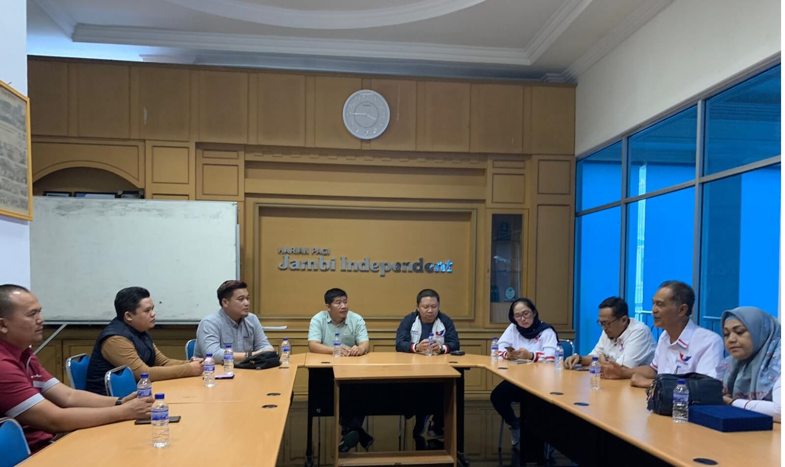 Kunjungi Graha Pena Jambi Independent, Ketua DPW Partai Perindo Beberkan Target di Pemilu 2024